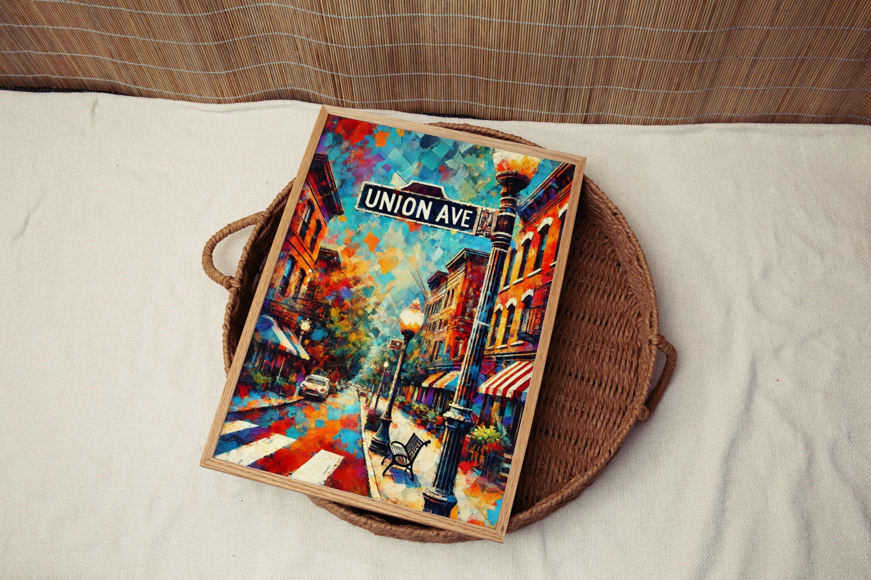 Union Avenue Wall Art - Memphis, Tennessee, USA