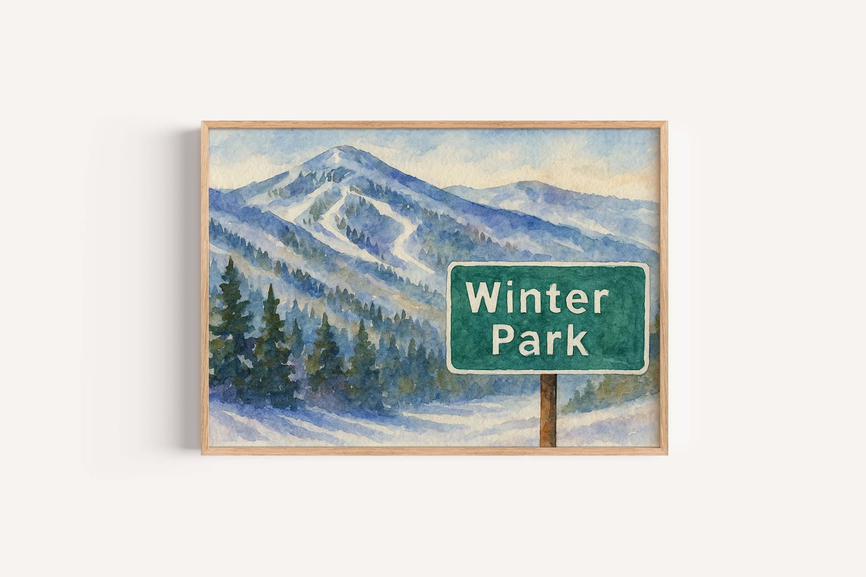 Winter Park Colorado Ski Resort Print | Rockies Mountain Art