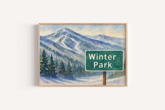 Winter Park Colorado Ski Resort Print | Rockies Mountain Art