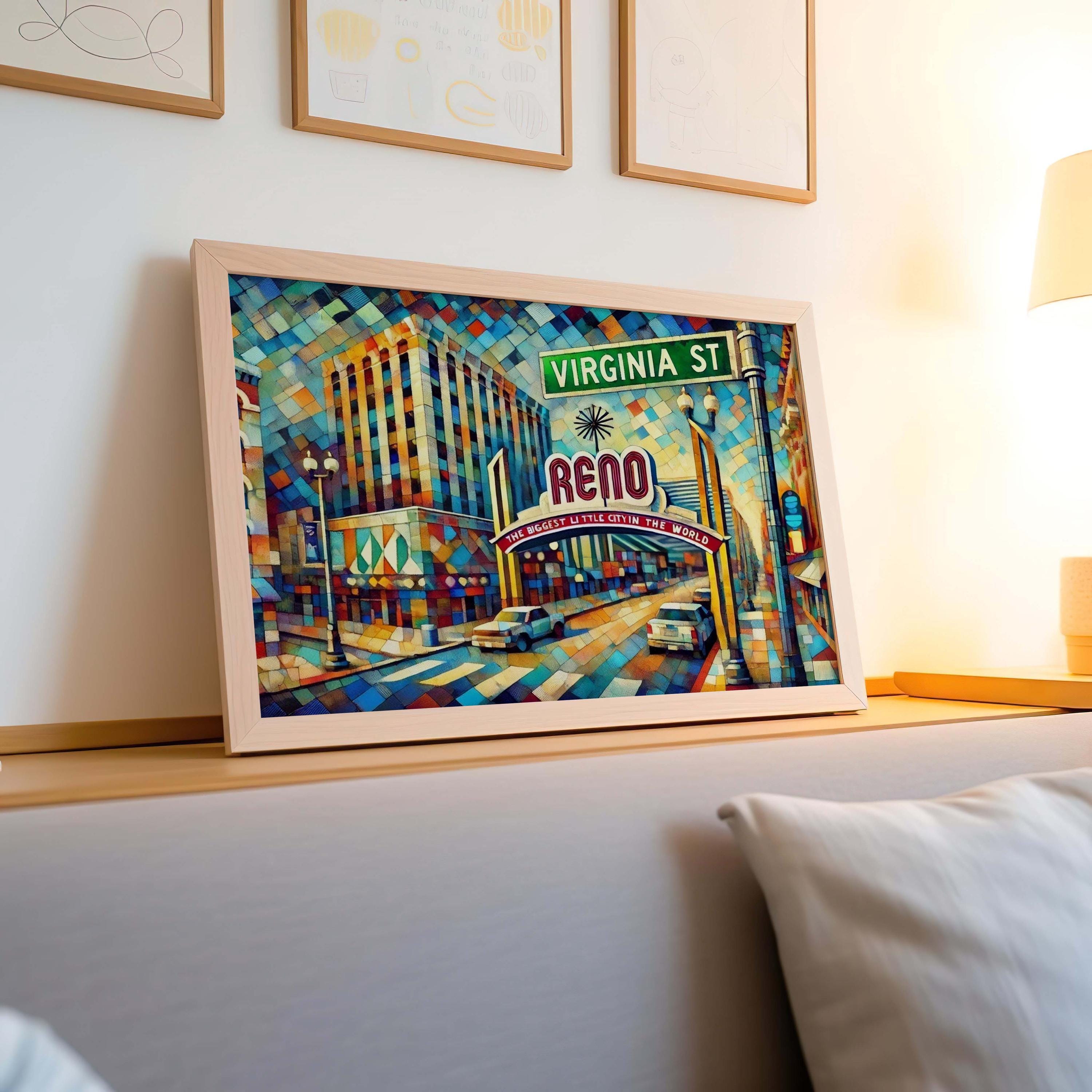 Virginia Street Print - Reno, Nevada, USA