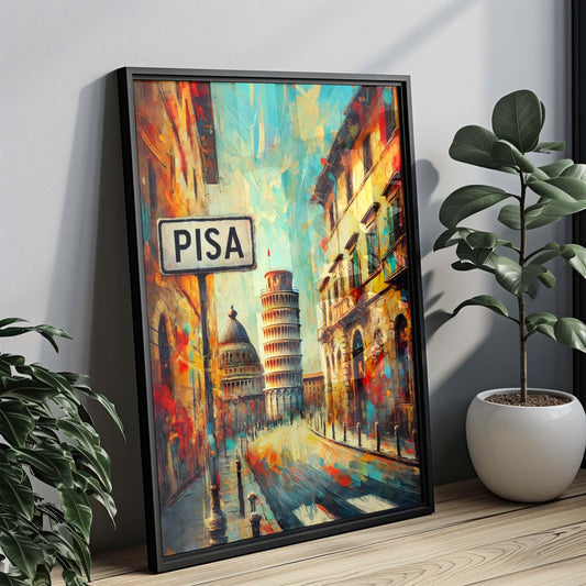 Pisa Art Wall Decor - Italian Travel Print, Leaning Tower of Pisa Poster, European Artwork, Italy Gift & Housewarming Present