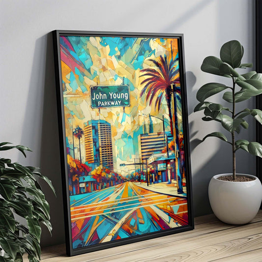 John Young Parkway Wall Art - Orlando Florida Travel Print, Scenic Road Poster, Housewarming & Florida Gift