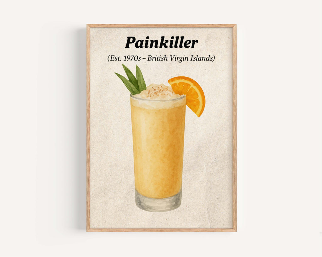 Painkiller Cocktail Poster Minimalist