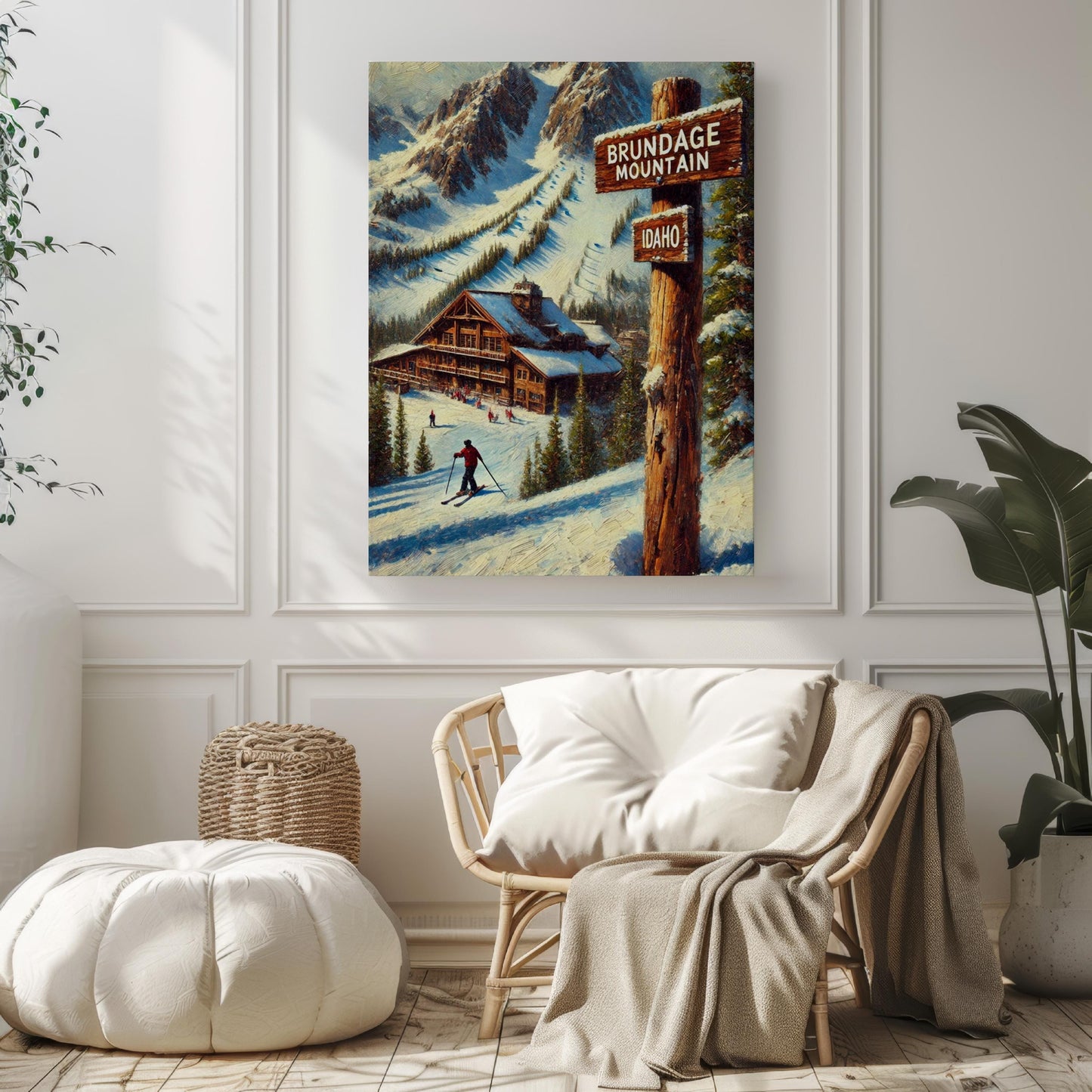 Brundage Mountain Ski Resort Art Print: Idaho Travel Poster