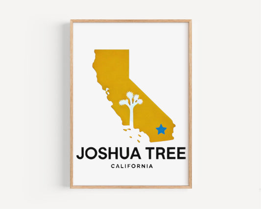 Joshua Tree Wall Art Print, California Travel Decor, Housewarming & College Gift, Desert Landscape Home Decor, CA Nature Artwork