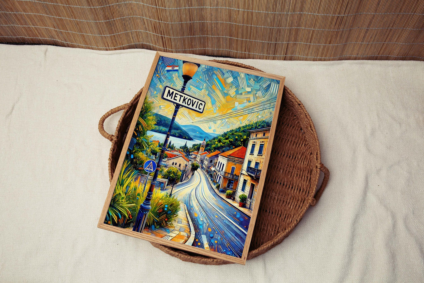 Metković Art Print - Croatian City Wall Art, Travel Poster, Europe Home Decor, Housewarming Gift, Metković Travel Print