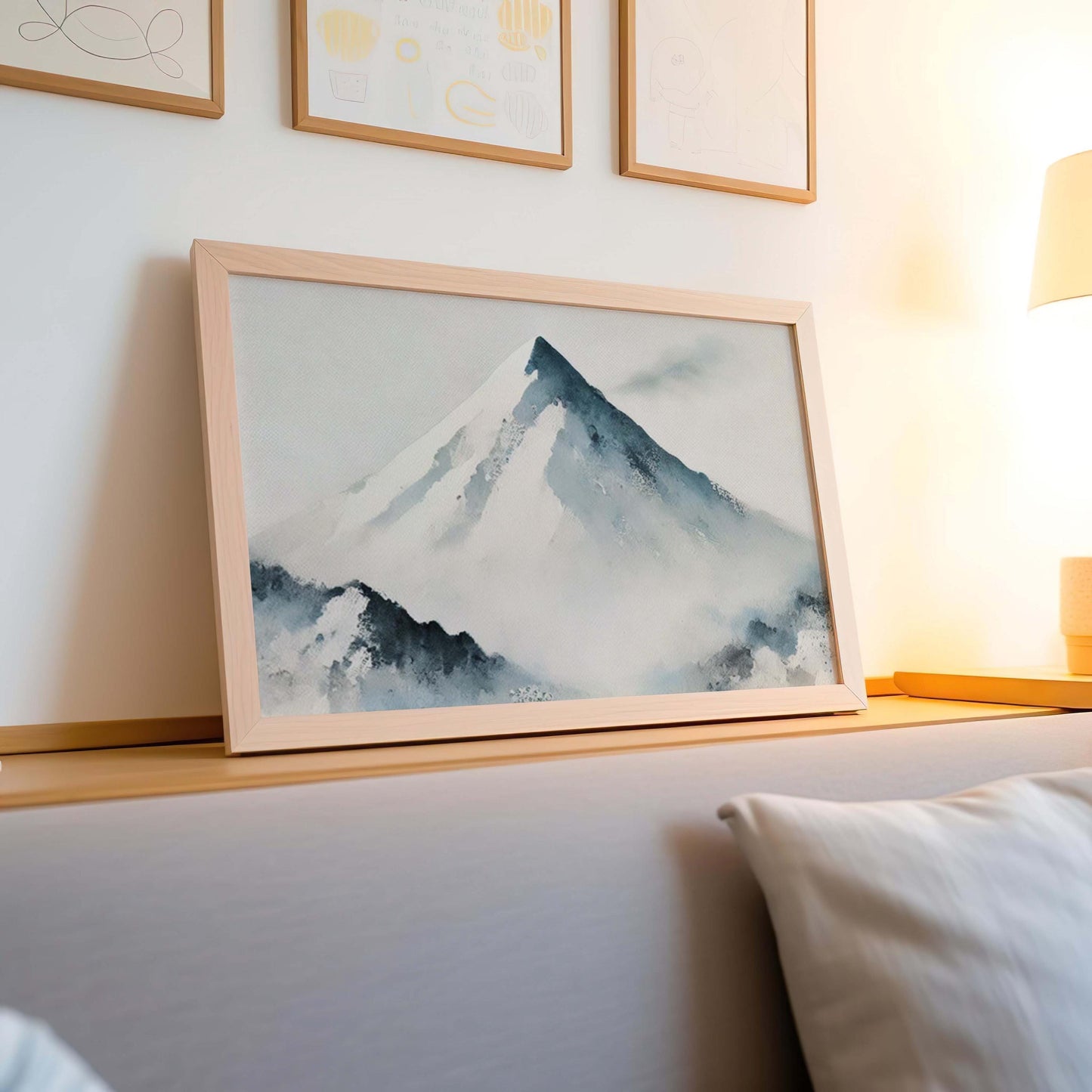 Nature Gift Mountain Wall Art, Snowy Landscape Print, Nature Art for Home Decor, Housewarming & New Home Family Gift