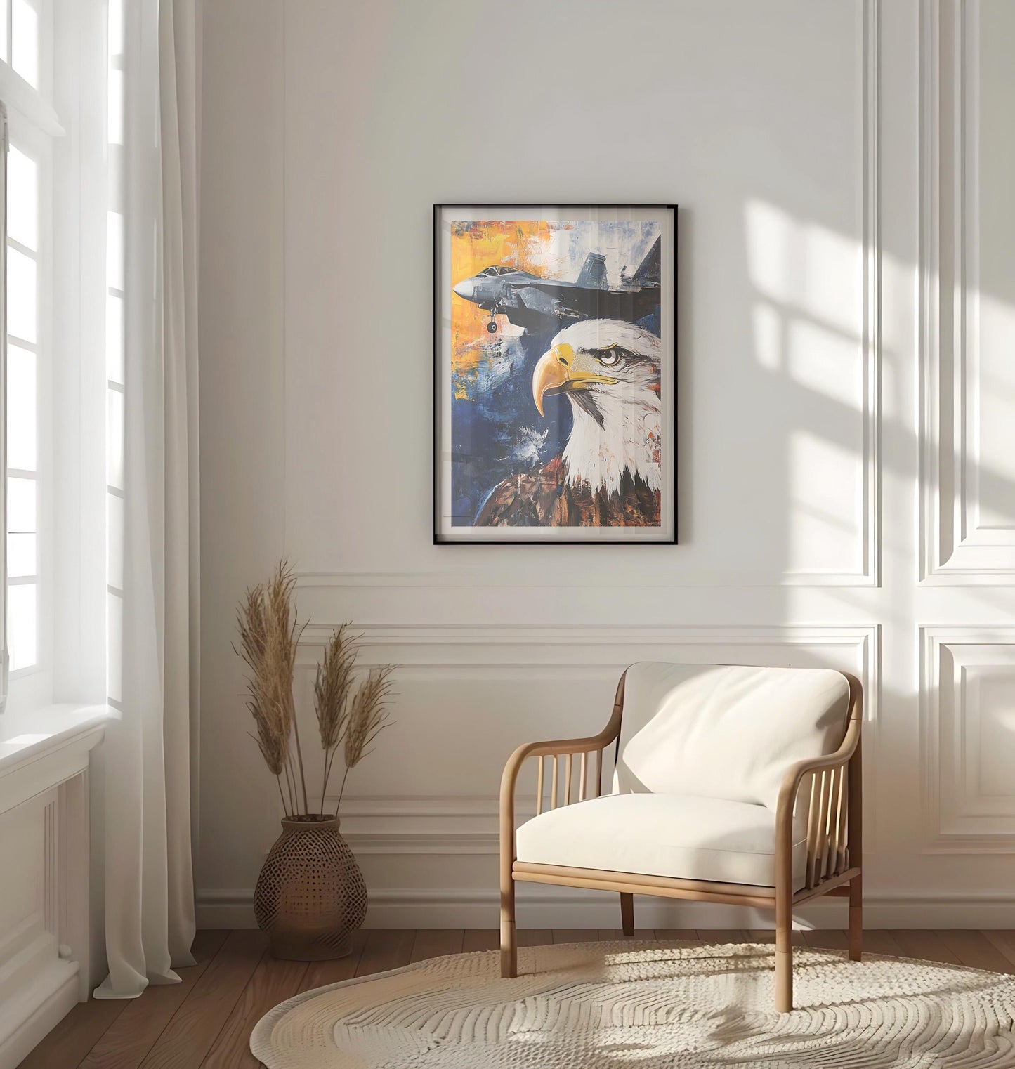 American Eagle Art | Abstract USA Wall Art, Patriotic United States Poster for Home Decor & American Independence Celebration