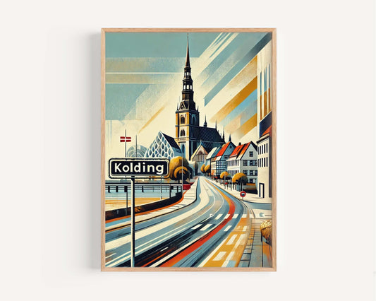 Kolding Art Print - Denmark City Wall Art, Travel Poster, European Home Decor, Housewarming Gift, Kolding Travel Gift