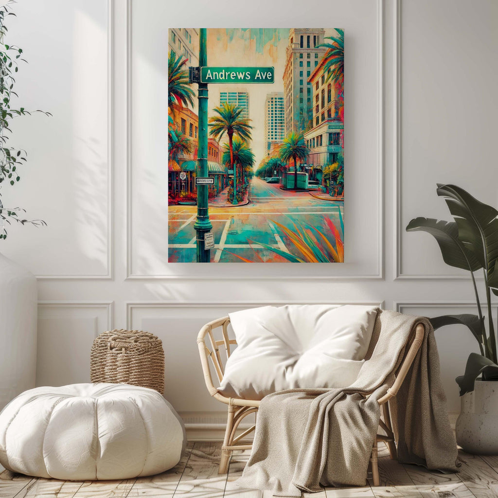 Andrews Ave Print - Fort Lauderdale, Florida, USA