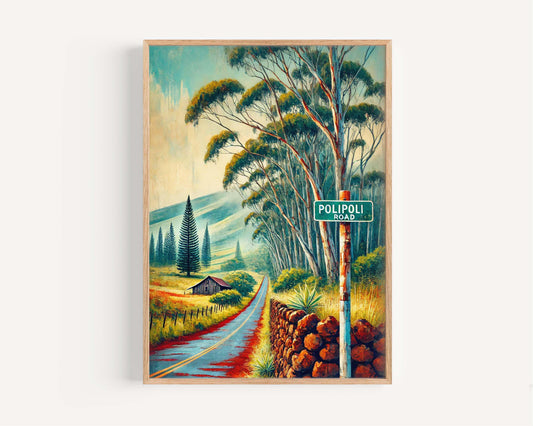 Polipoli Road Print Maui Wall Art, Travel Poster, Hawaii Artwork, Kula Gift, Housewarming Decor, Scenic Landscape, Tropical Home Accent
