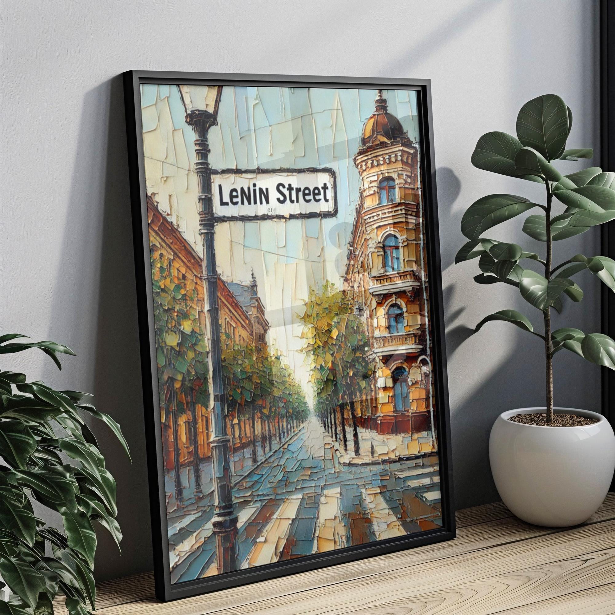 Lenin Street Vintage Print - Tiraspol, Moldova