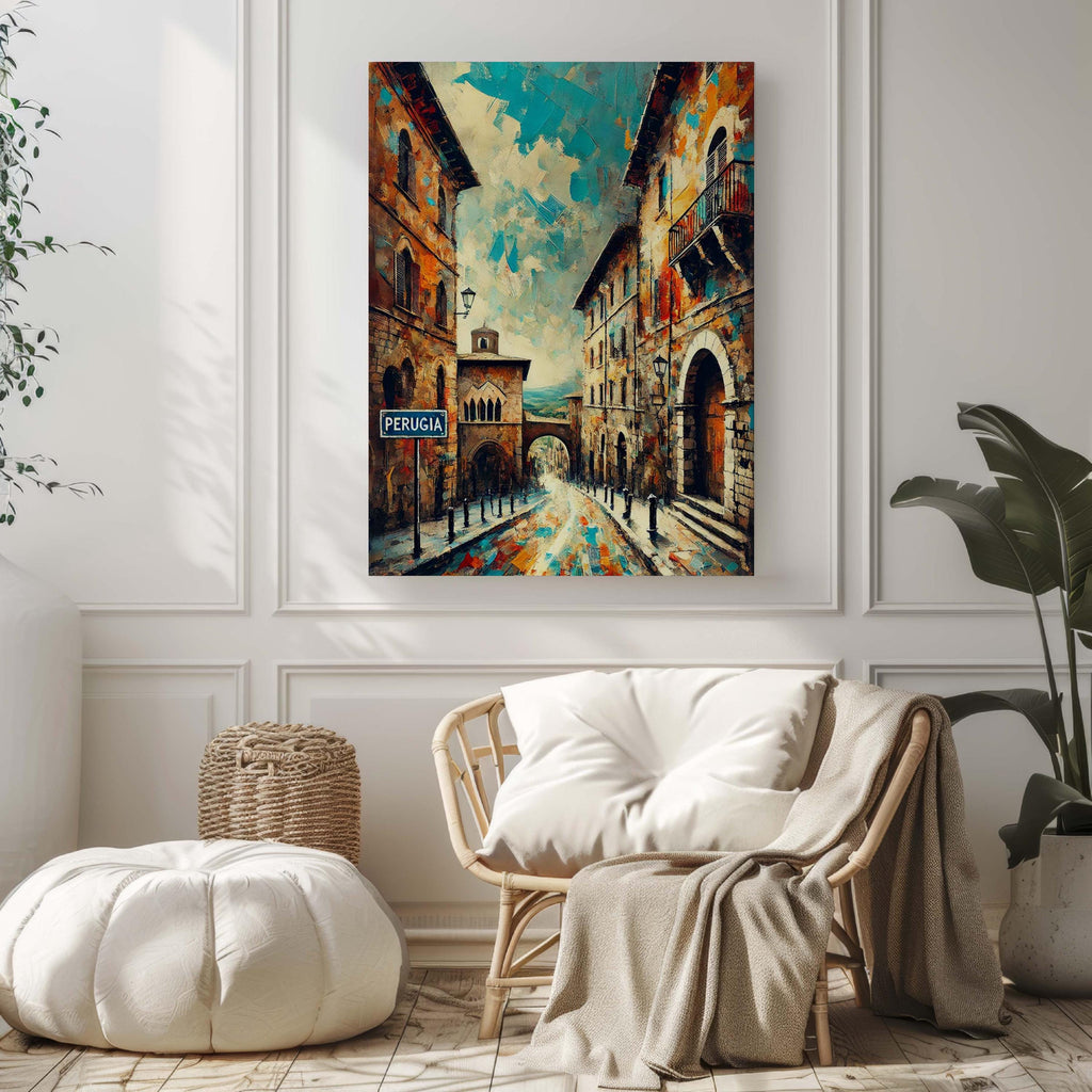 Perugia Travel Print - Perugia, Italy