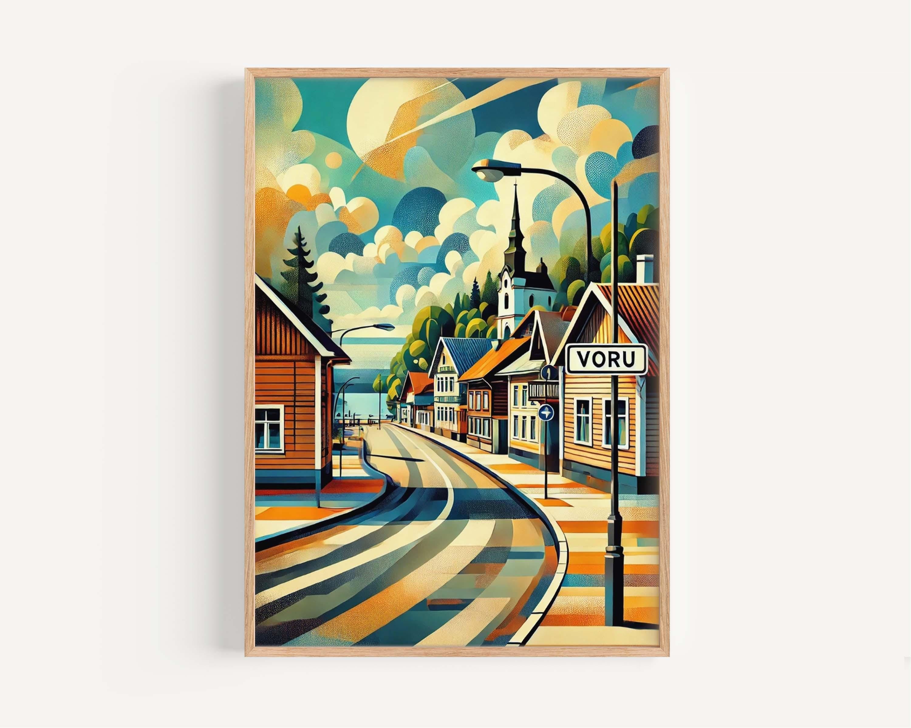 Voru City Travel Poster - Voru, Estonia