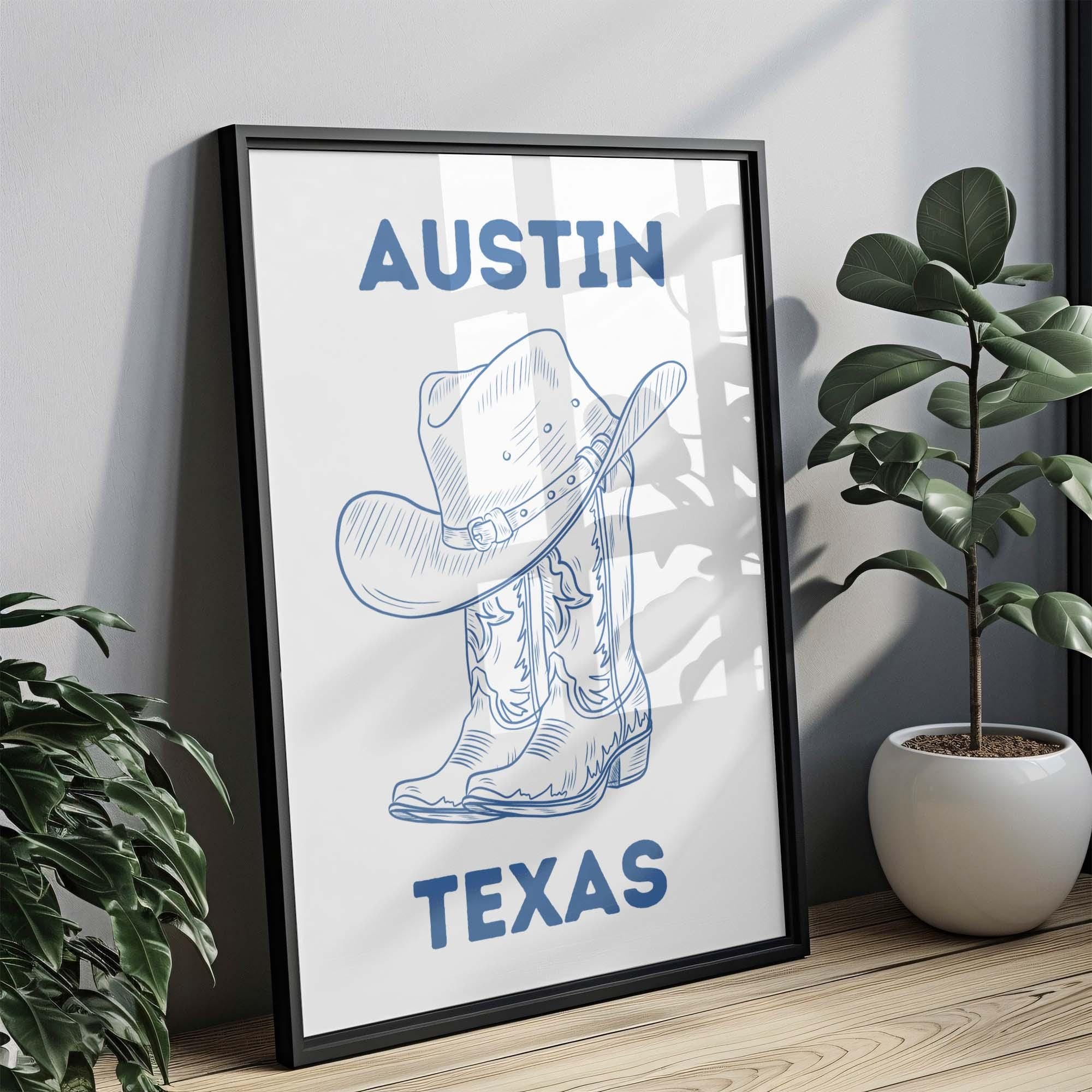 Boots And Hat Wall Art - Austin, Texas, USA