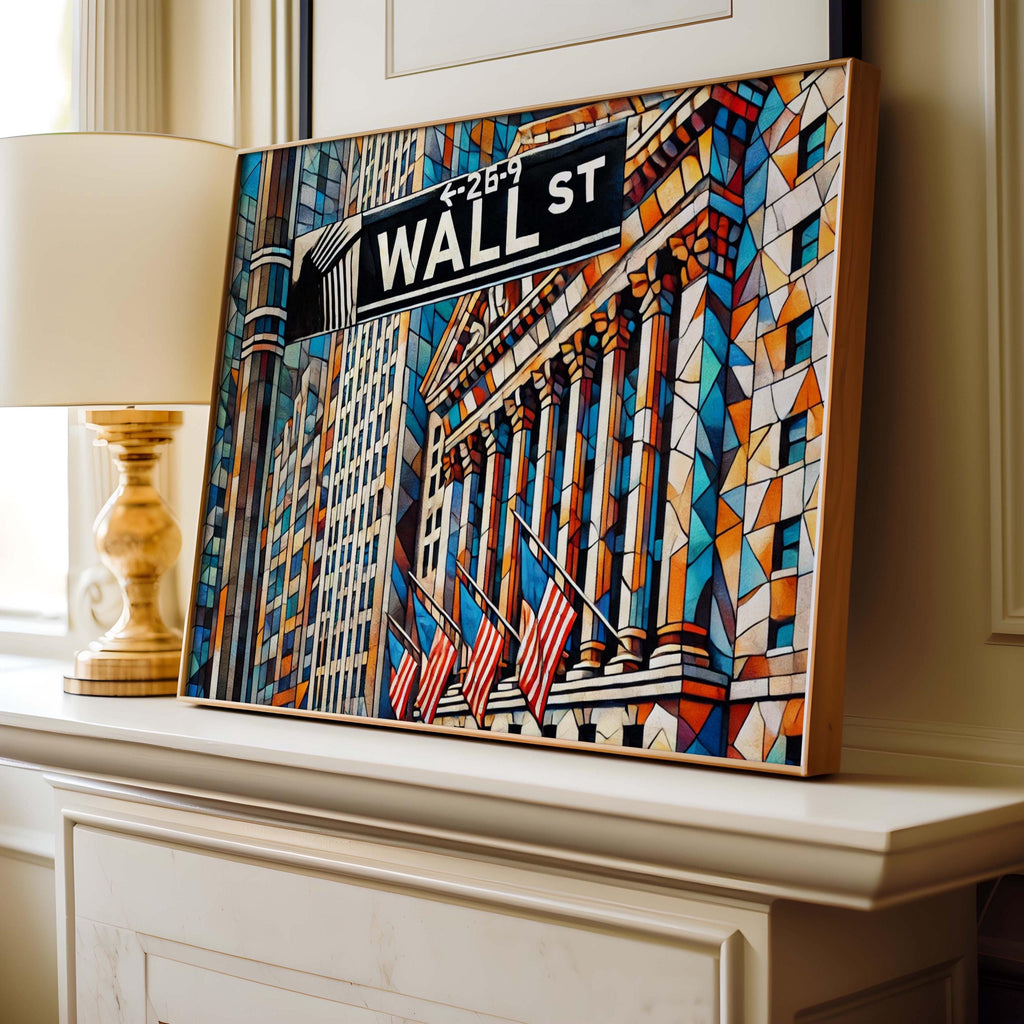 Wall Street Print Cubist - Manhattan, New York, USA