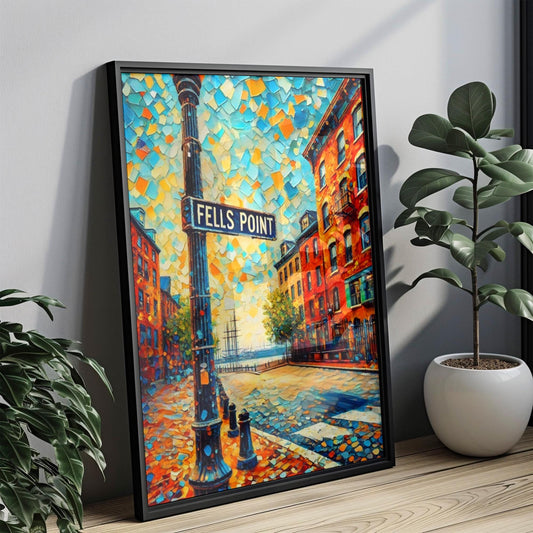 Baltimore Fells Point Wall Art Print - Maryland Travel Poster, Housewarming Gift, Baltimore City Decor