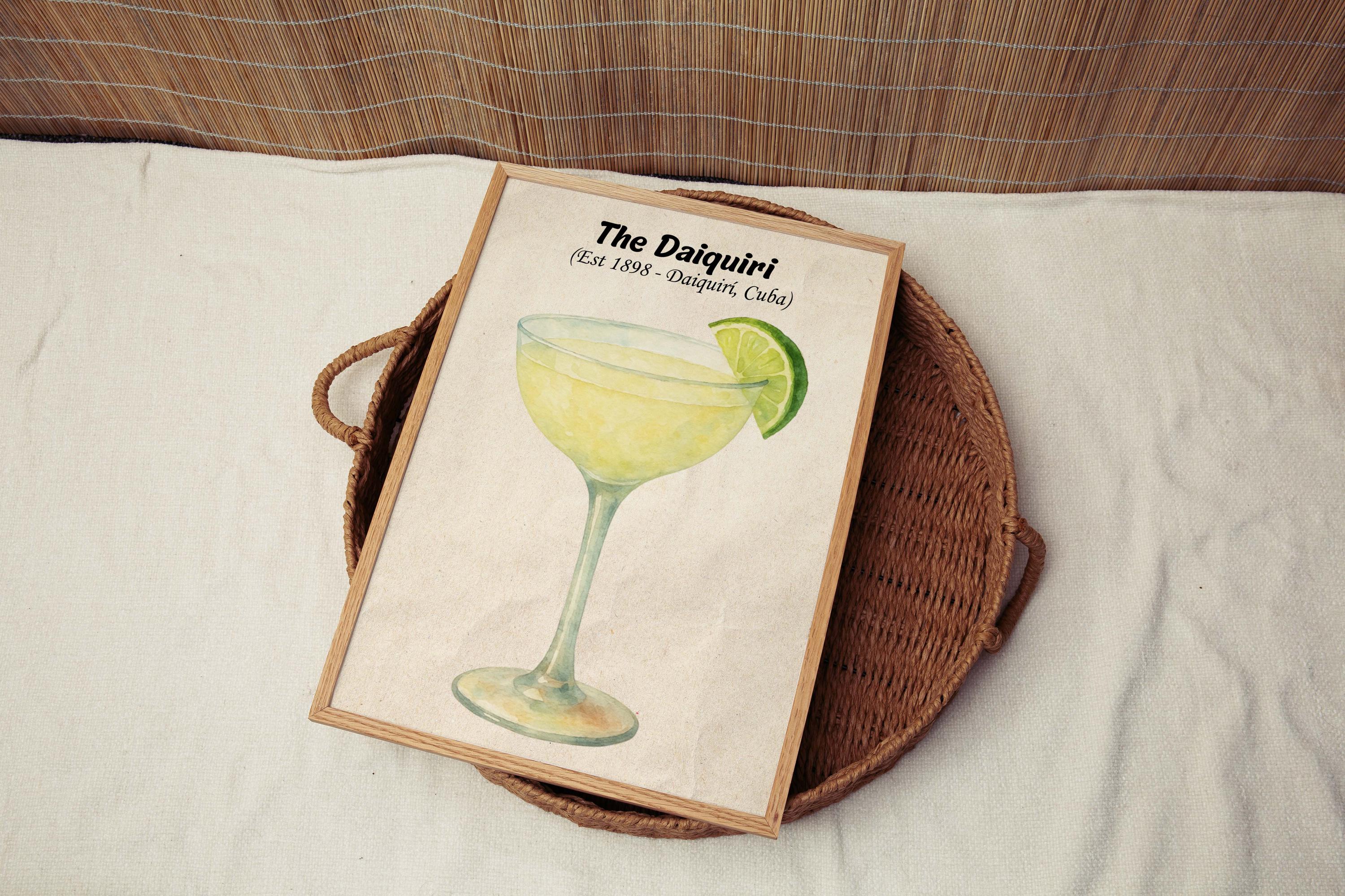 Daiquiri Cocktail Vintage Art Print