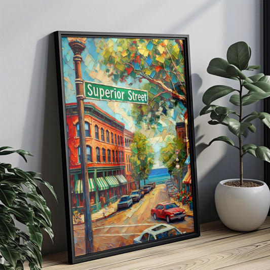 Superior Street Wall Art, Wisconsin Print, USA Art, “City” Gift, Travel Souvenir, Travel Poster, “State” Art, PERSONALIZED GIFT