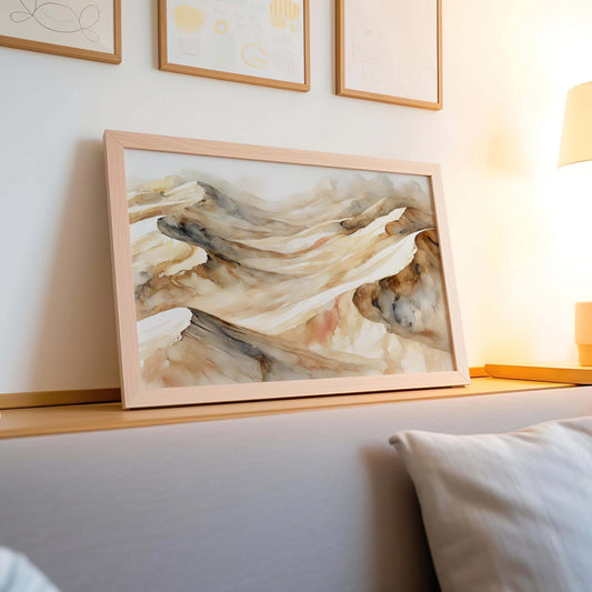 Nature Gift Dunes Wall Art Print - Desert Sand Home Decor, Housewarming & New Home Family Artwork