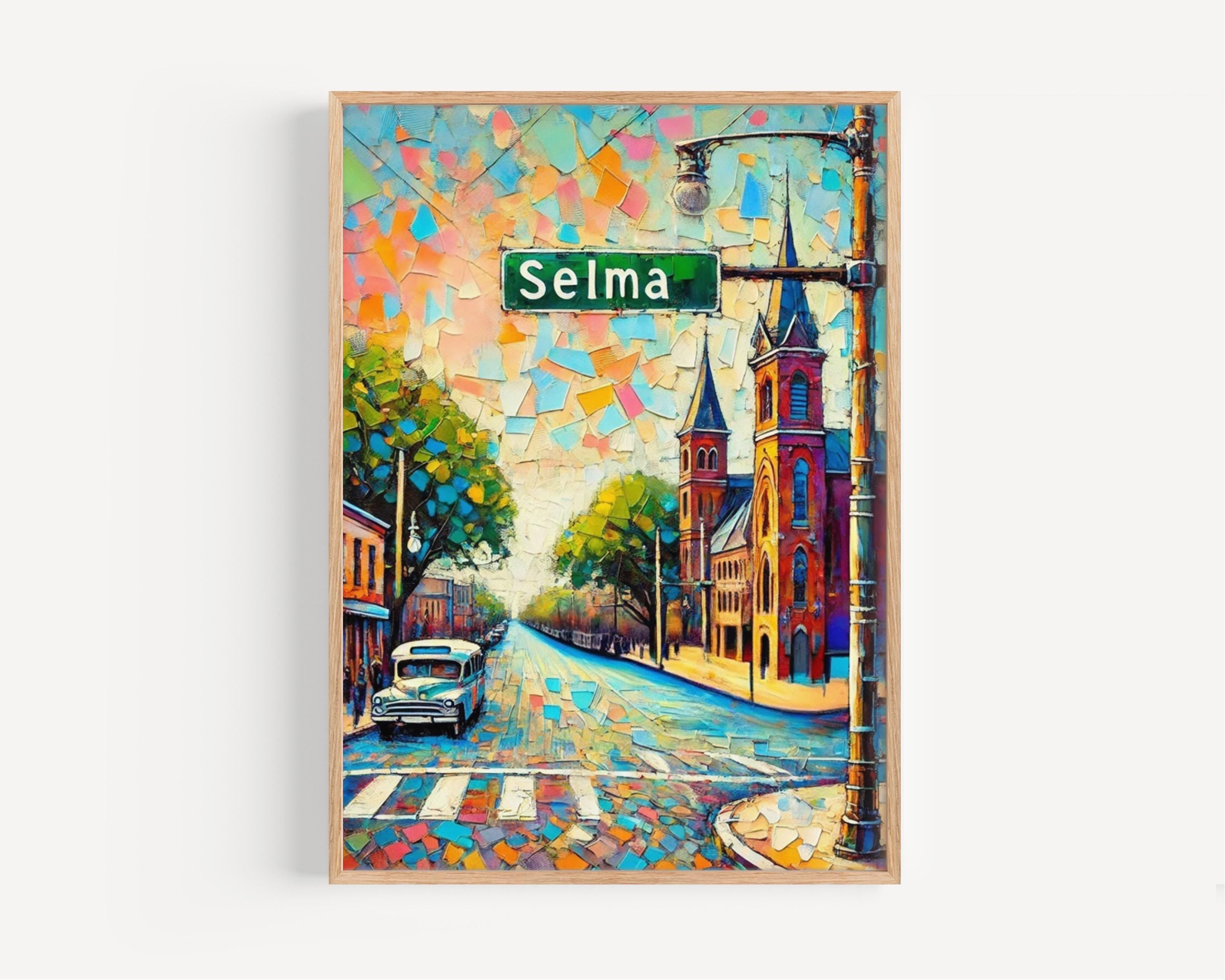 Alabama Selma Wall Art Print - Travel Poster, American Decor, Housewarming Gift, Unique Alabama Art & Travel Gift