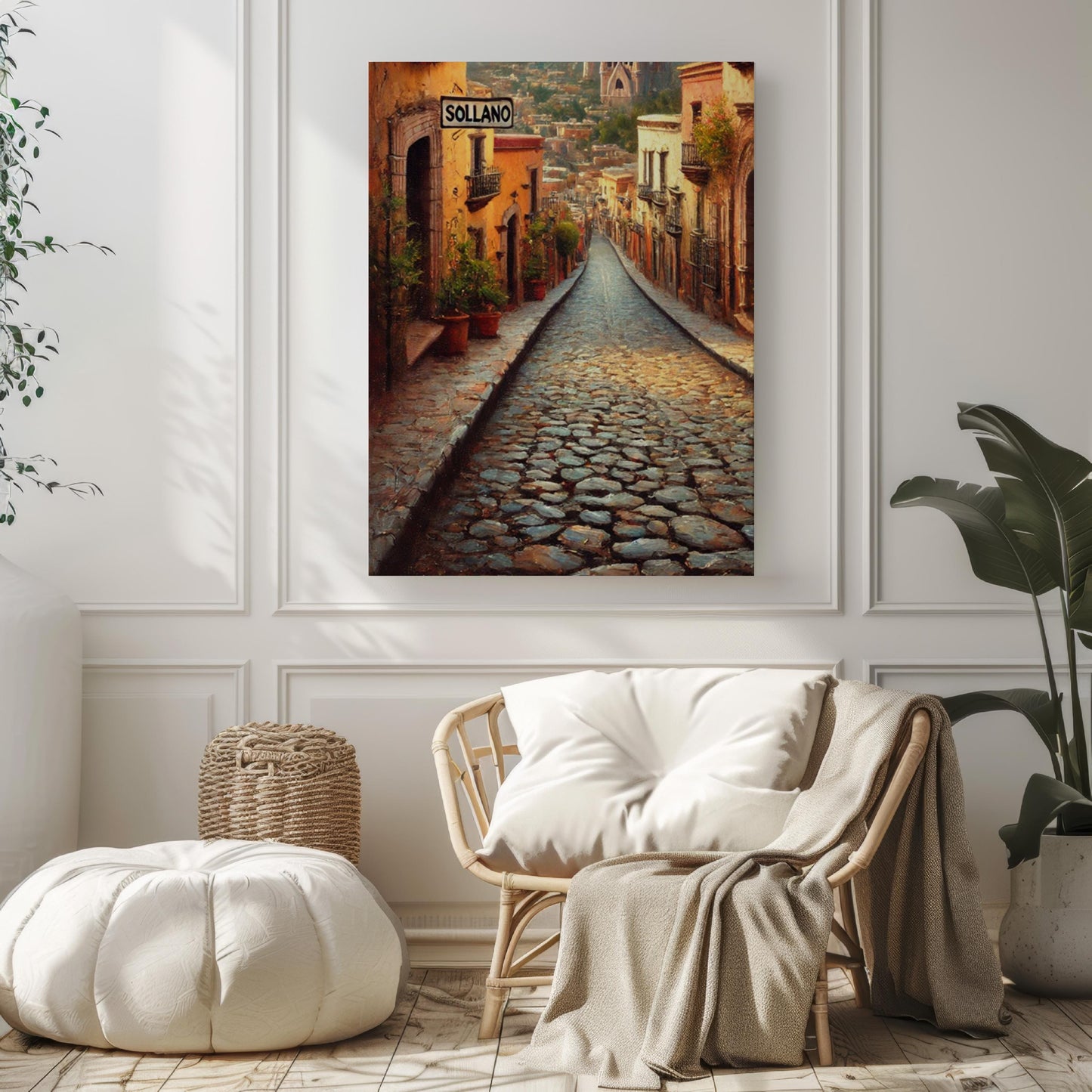 Calle Sollano, San Miguel de Allende Print: Colorful Mexico Travel Art