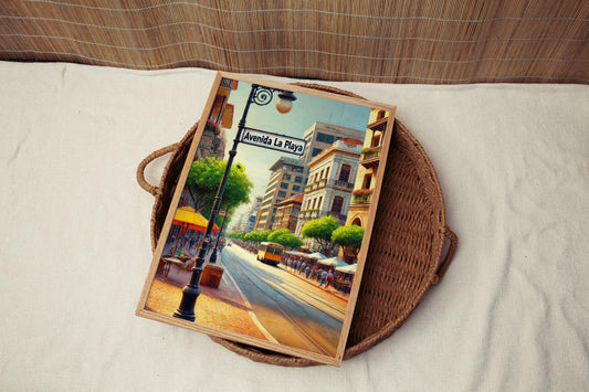 Avenida La Playa Wall Art Print - Medellin Colombia Travel Poster, Housewarming Gift, South America Decor, Colombia Art Illustration