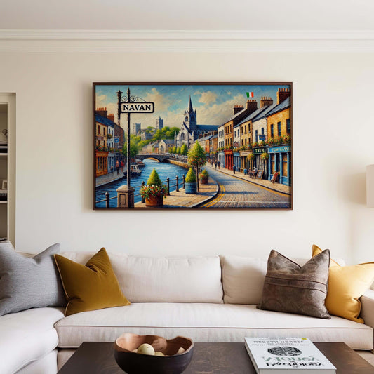 Navan Art - Ireland City Wall Print, Travel Poster, Housewarming Gift, European Artwork, Navan Ireland Home Decor