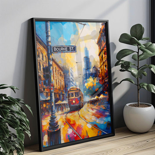 Bourke St Wall Art Melbourne Print, Australia Travel Poster, Housewarming Gift, Cityscape Decor, Unique Australia Art Print