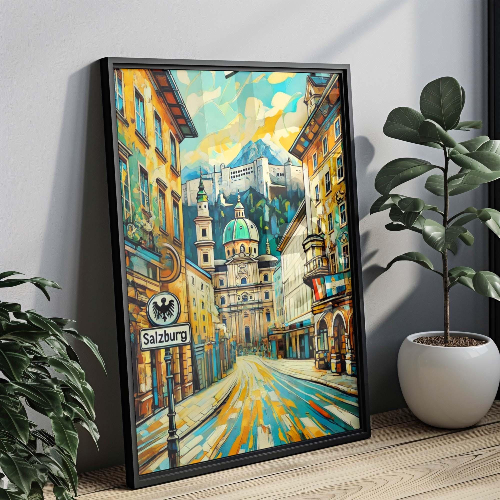 Salzburg Art Print - Austria City Wall Art, Travel Poster, European Home Decor, Housewarming Gift, Scenic Salzburg Travel Print
