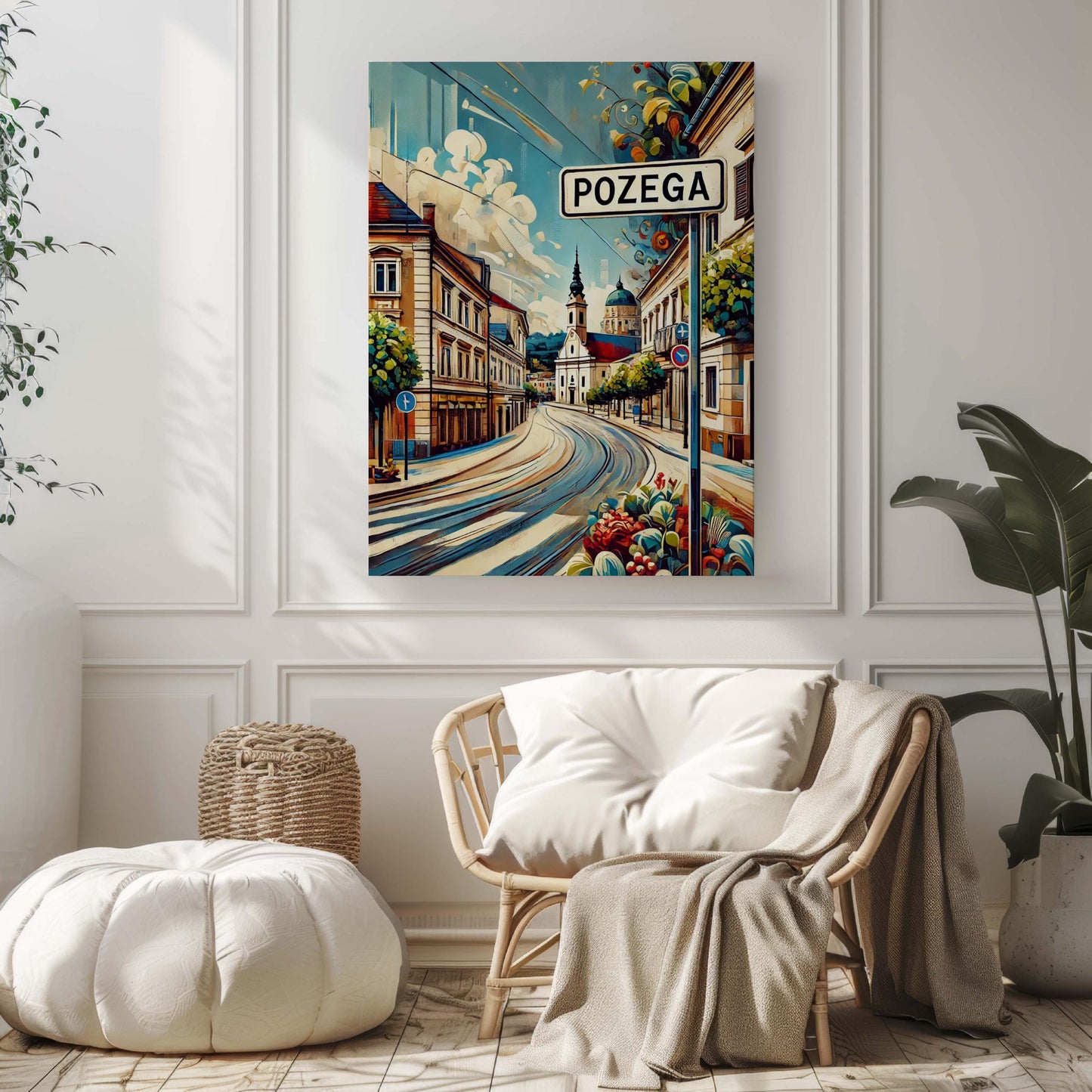 Požega Art Print - Croatian City Travel Poster, European Wall Art, Housewarming Gift, Požega Decor, Croatia Travel Print