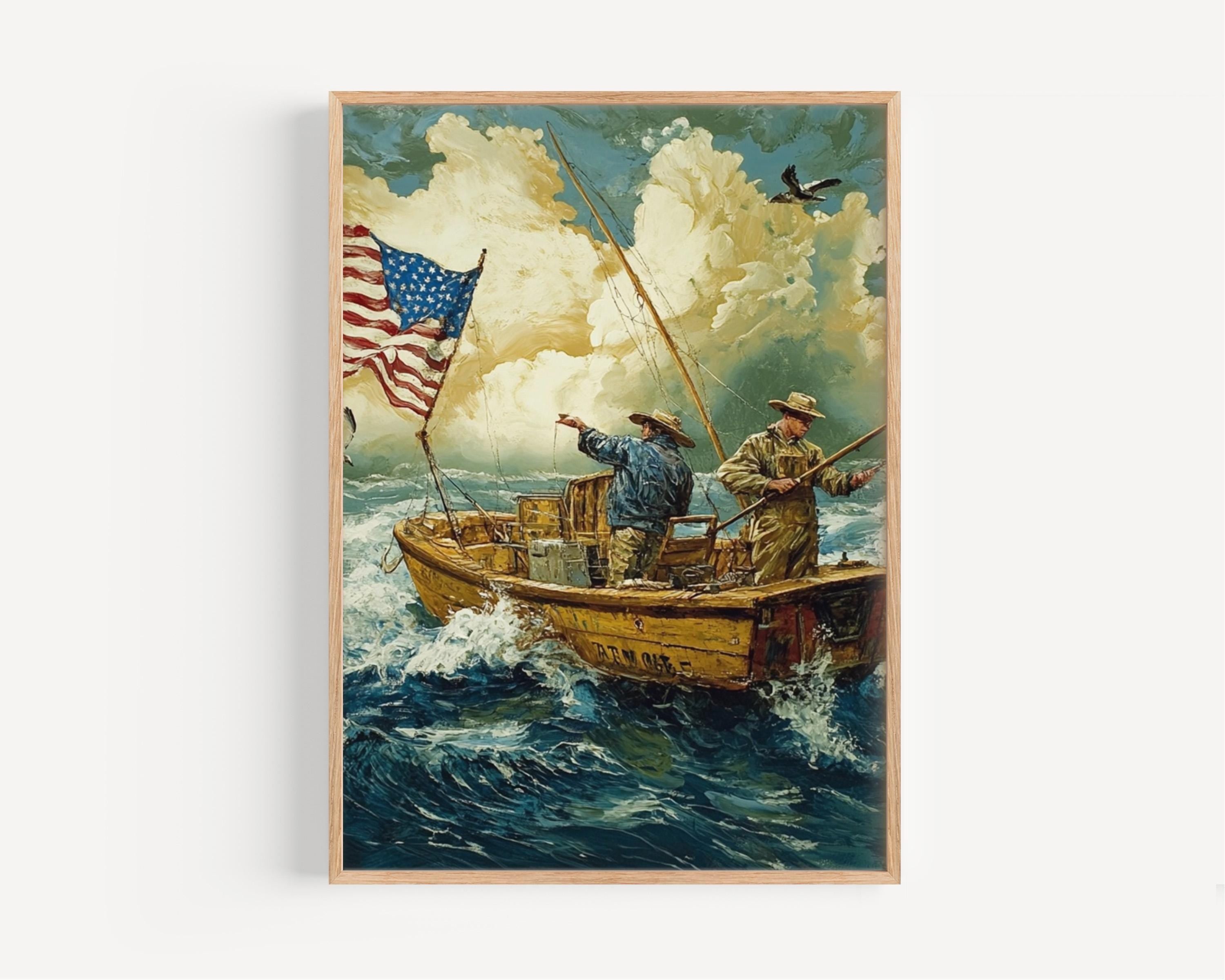 Fishing Wall Art Patriotic - United States