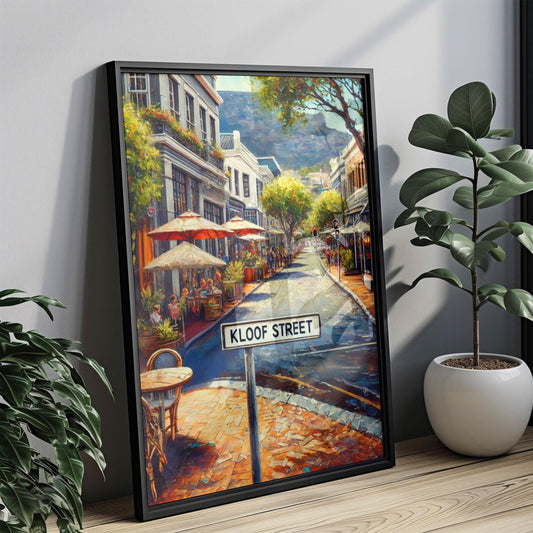 Cape Town Kloof Street Wall Art Print - Travel Poster, African Home Decor, Housewarming & Souvenir Gift