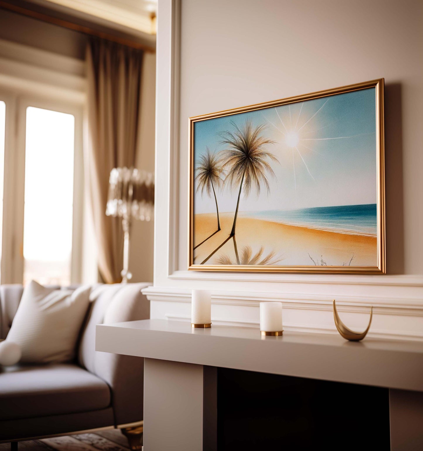 Nature Palm Tree Wall Art, Beach Print, Tropical Home Decor, Housewarming New Home Gift, Family Room Nature Art, Palmtree Print Beach Decor