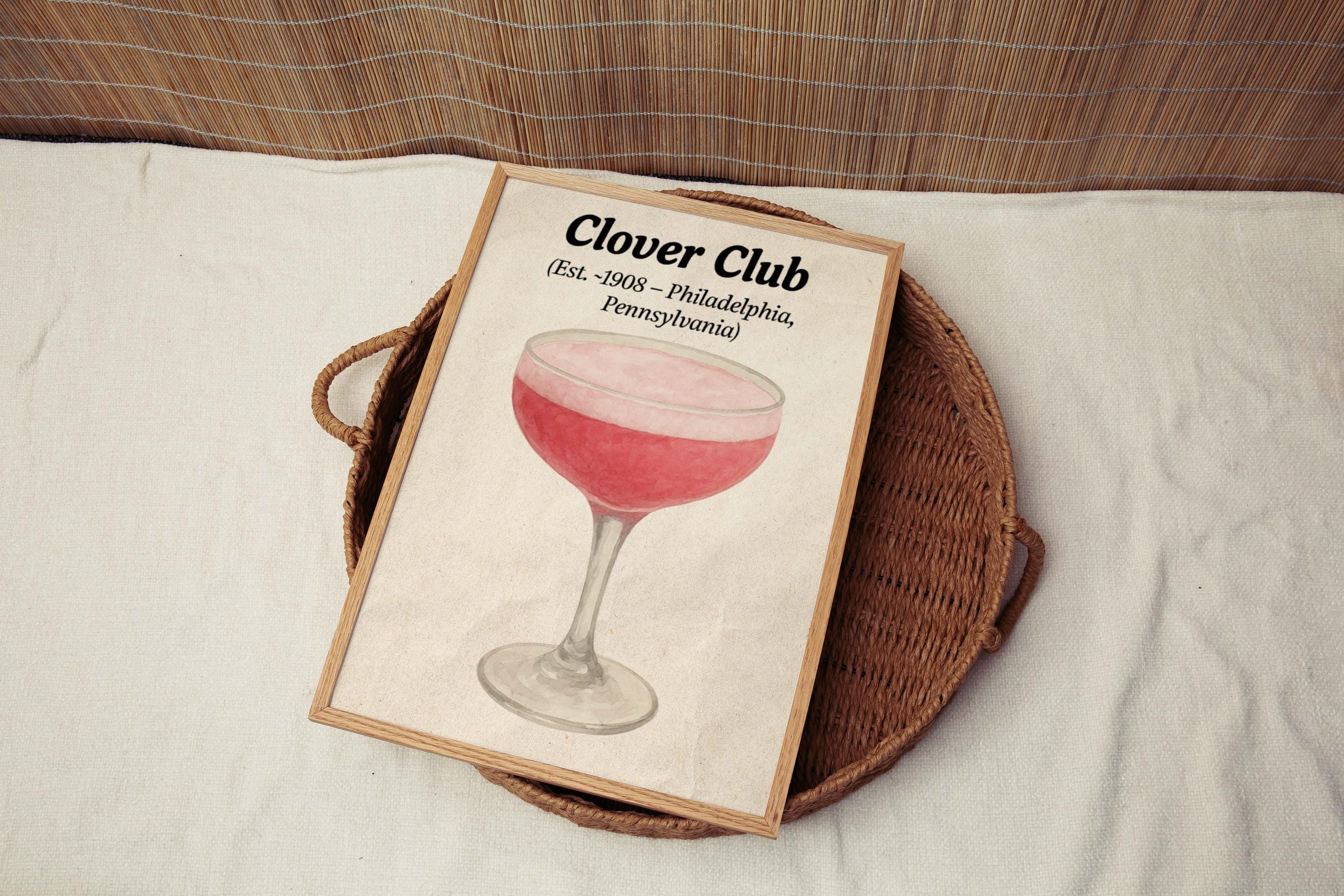 Clover Club Cocktail Poster