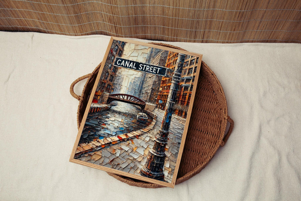 Canal Street Wall Art Chicago Print Illinois Artwork Travel Poster Personalized Gift Urban Cityscape Decor