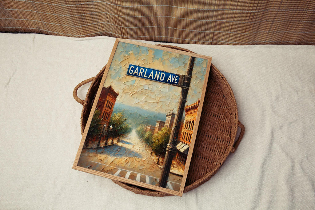 Garland Avenue Wall Art, Fayetteville Print, Arkansas Art, “City” Gift, Travel Souvenir, Travel Poster,  “State” Art, PERSONALIZED GIFT