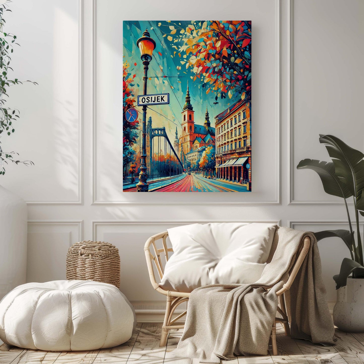 Osijek Art: Croatian City Wall Print, Travel Poster & Housewarming Gift, Europe Home Décor, Osijek Travel Art