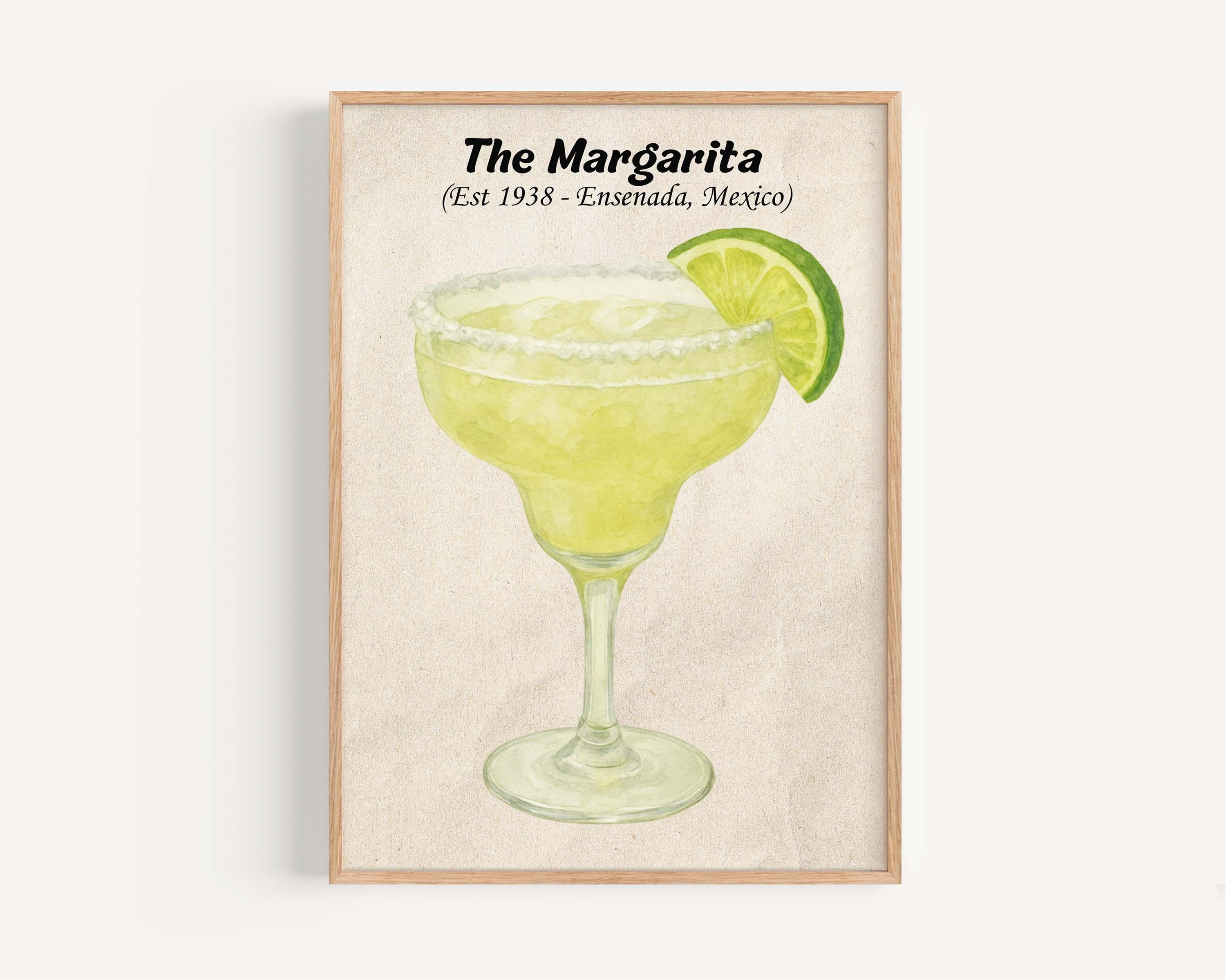 Margarita Cocktail Watercolor Print - Mexico