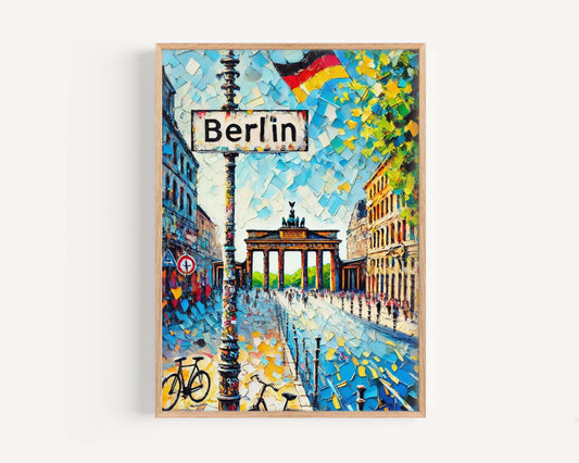 Berlin Art Print Berlin Wall Artwork Germany City Travel Poster European Wall Decor Housewarming Gift