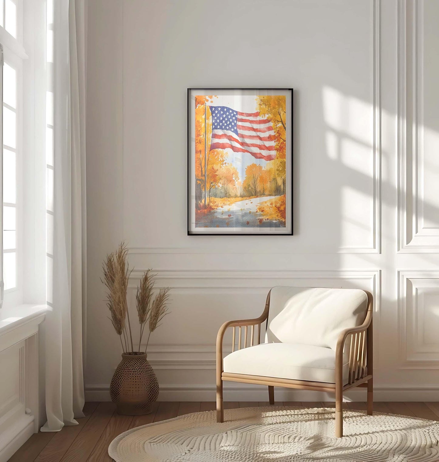 American Flag Artwork | Patriotic USA Wall Art | United States Home Decor | American Flag Print Poster | USA Decoration