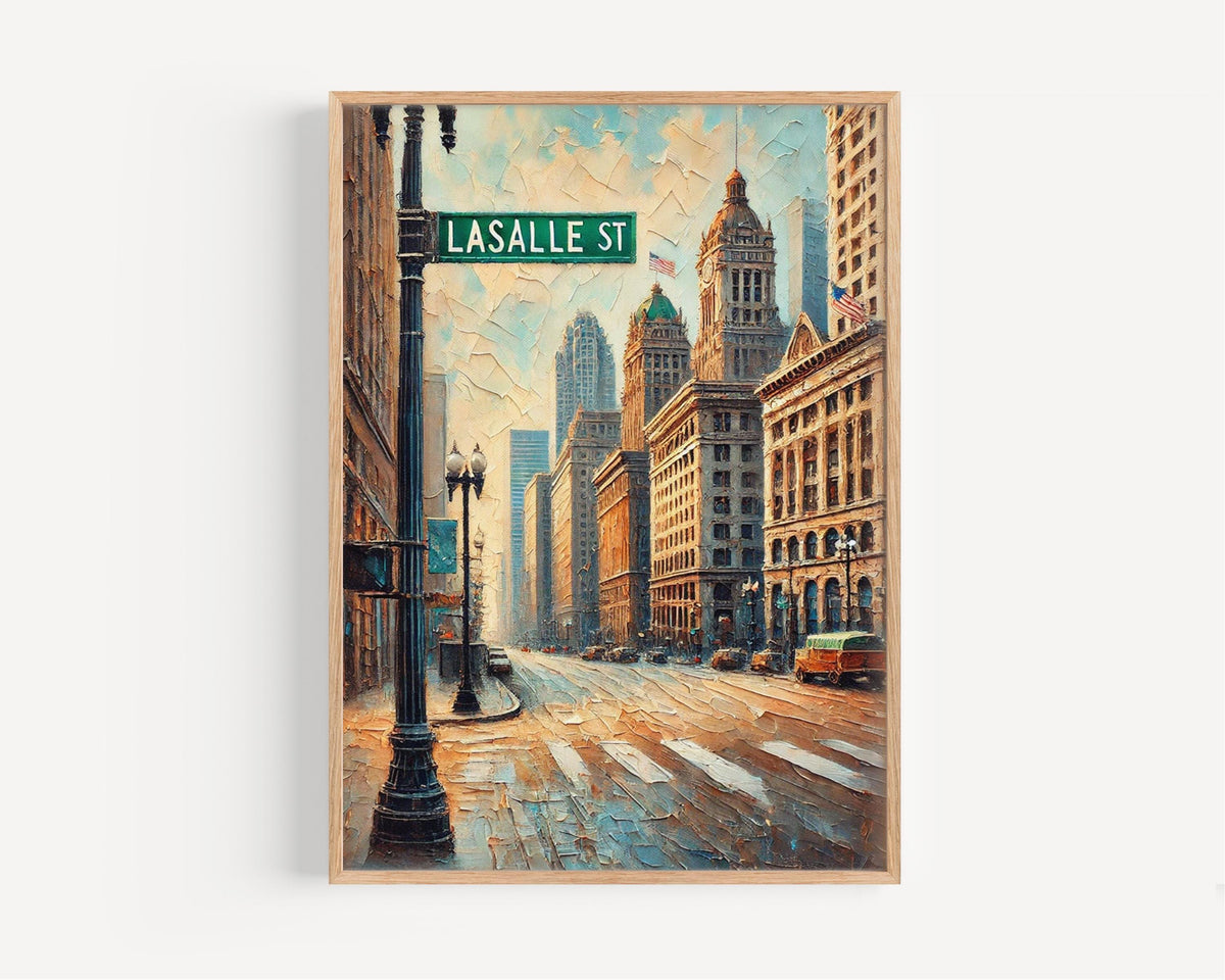LaSalle Street Print Modern - Chicago, Illinois, USA