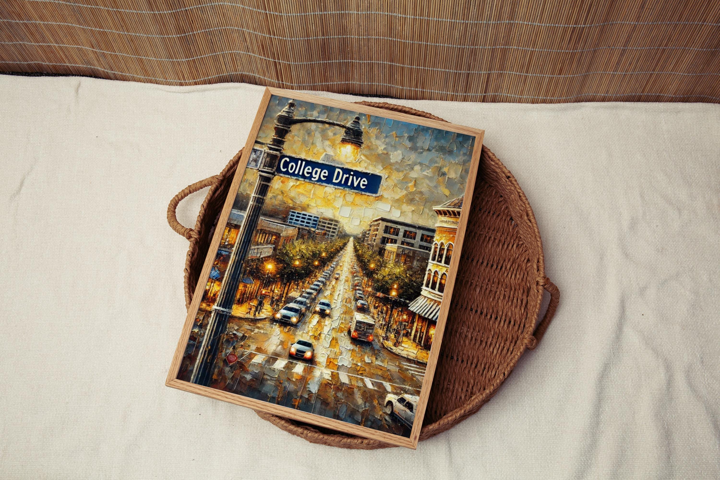 College Drive Print - Baton Rouge, Louisiana, USA