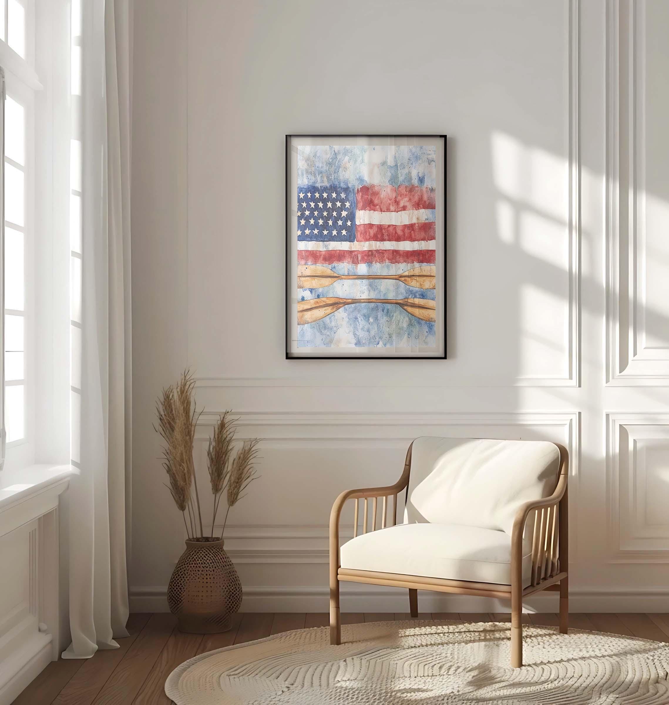 Boat Poster Patriotic - United States