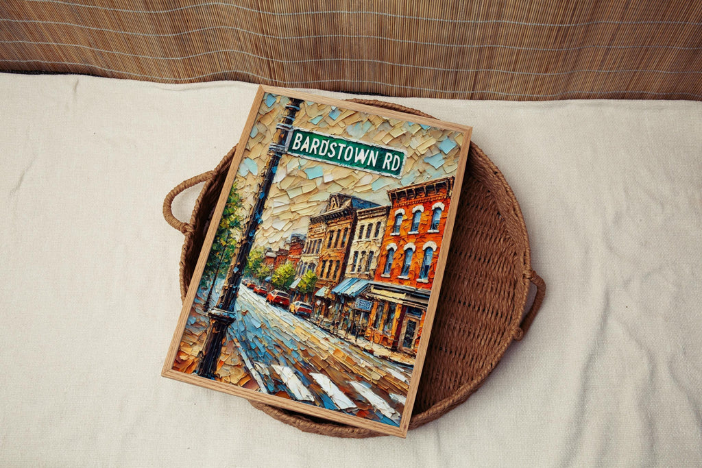 Bardstown Road Wall Art Louisville Print Kentucky Art Street Sign Travel Poster Personalized Gift, Louisville Souvenir, Kentucky Decor