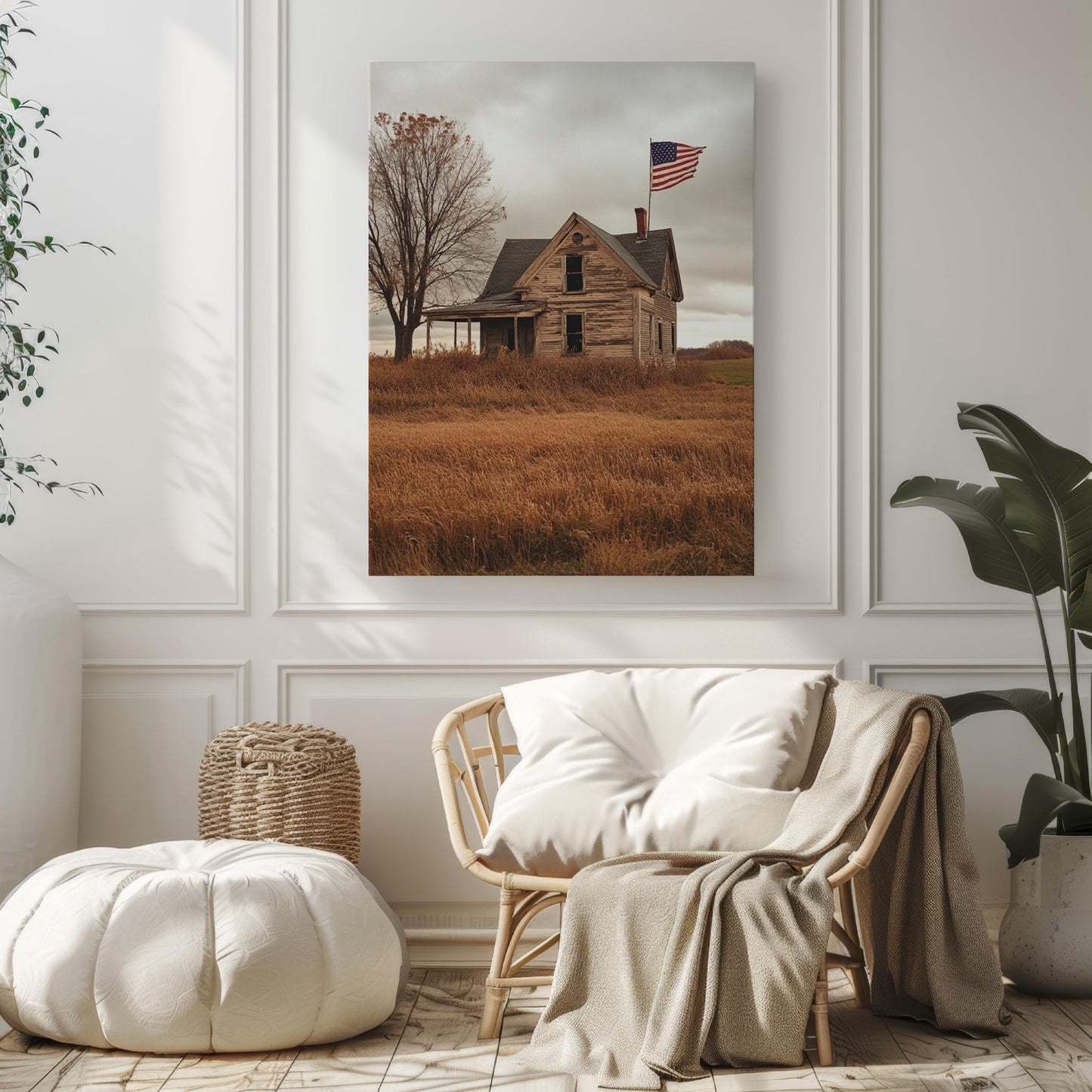 Abstract USA Wall Art Patriotic American Independence Poster United States Home Decor Print