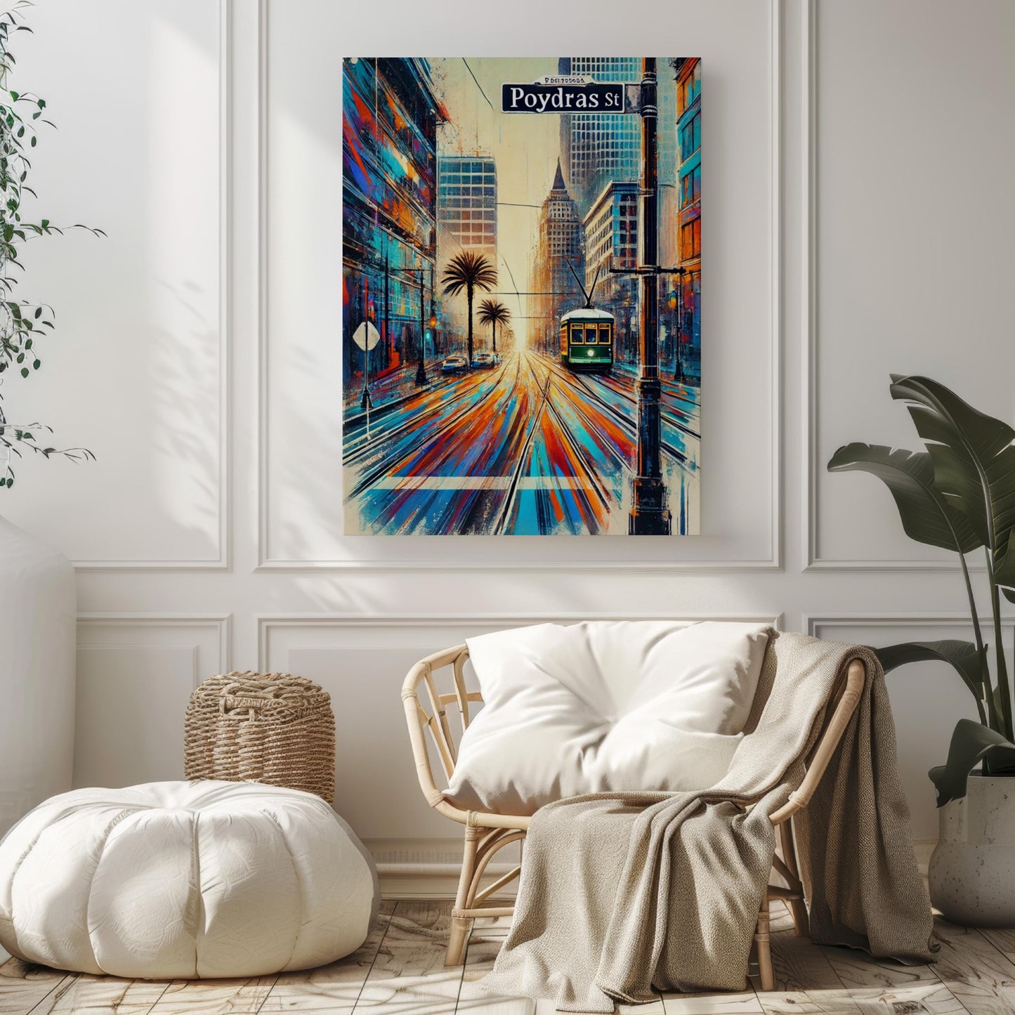 Louisiana New Orleans Poydras St Wall Art Travel Poster & Print, Housewarming Decor, Louisiana Gift, New Orleans Travel Print