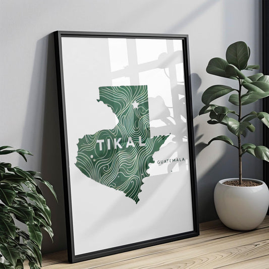 Guatemala Tikal Wall Art Print – Travel Home Decor, Guatemala Gift & Housewarming Artwork for Living Room