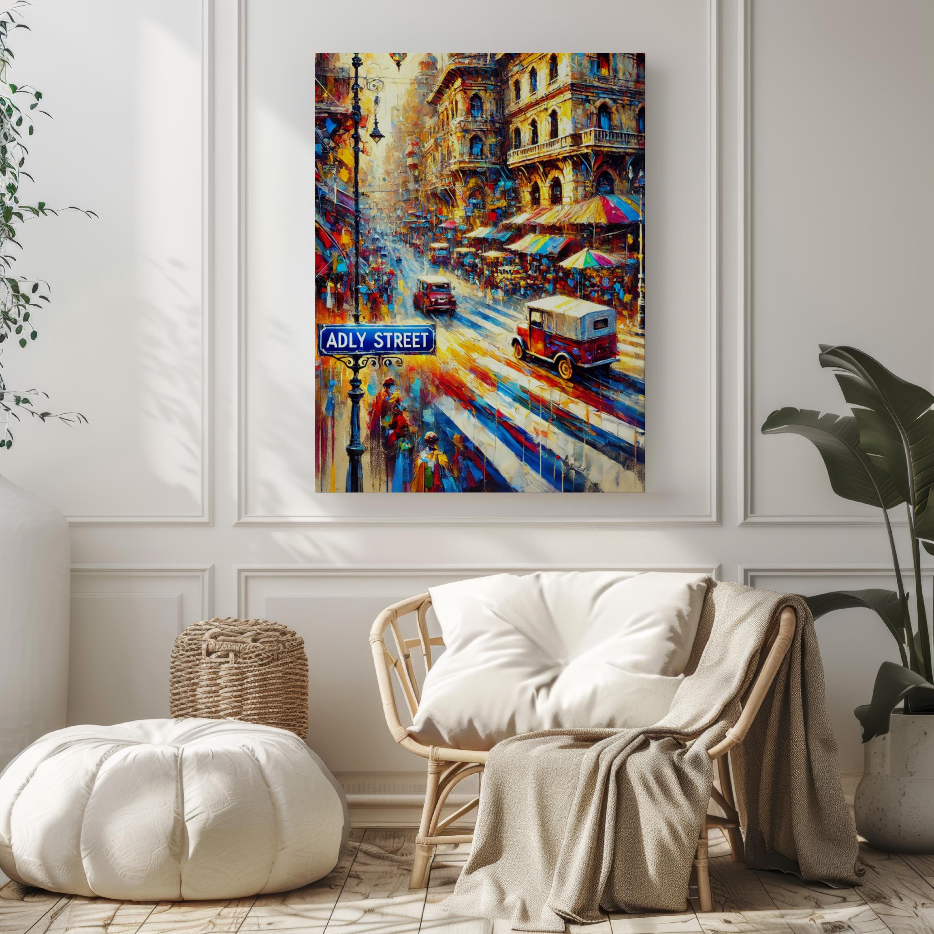 Adly Street Wall Art Cairo Print – Egypt Travel Poster, Adly St Artwork, Housewarming Gift, Egypt Decor, Travel Wall Art, Egypt Art Print