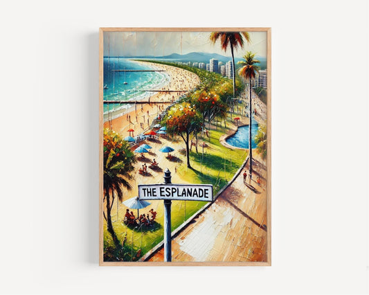 Melbourne Esplanade Wall Art Print – Travel Poster, Australia Gift, Housewarming Decor, Melbourne Home Art, Travel Print